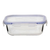 Pote Hermético 600ml Retangular De Vidro Borossilicato